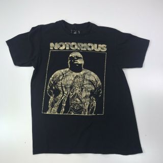 Notorious Big Biggie Smalls Black And Gold T Shirt Unisex M Medium Rap 589