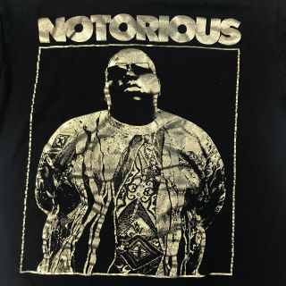 Notorious BIG Biggie Smalls Black And Gold T Shirt Unisex M Medium Rap 589 2