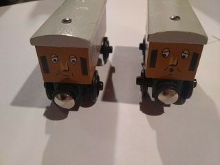 Thomas Wooden Railway Annie & Clarabel Passenger Coach Cars Vintage 1997