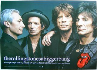 Rolling Stones Rare Promo Poster A Bigger Bang 2005 - - Mick Jagger