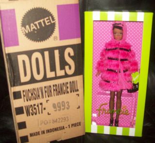 2012 Bfc Exclusive Silkstone Fuchsia ‘n Fur Francie Barbie In Shipper