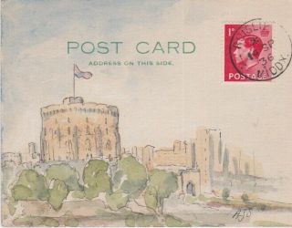 Gb Stamps First Day Cover 1936 King Edward Viii Ajs Hand Painted Card