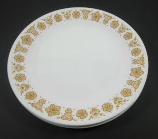 5 Corning Ware Corelle Golden Butterfly Dinner Plates 10 1/2 "