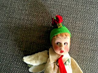 Rare Vintage Lenci Felt Italian Boy Head Christmas Ornament Doll