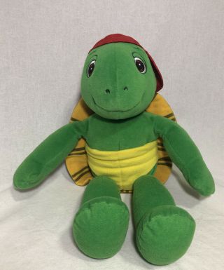 Franklin The Turtle Kid Power Talking 14” Plush Nelvana Turtle With Red Hat