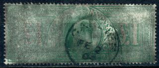 Gb 1902 £1 Dull Blue - Green With Cds Cancel & Interesting Ink Smudging Sg266