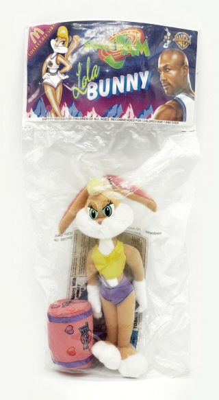 1996 Space Jam Lola Bunny Plush Warner Bros Mcdonalds Looney Tunes Toy