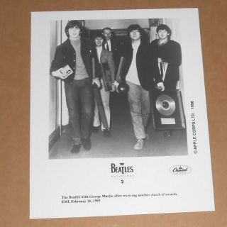 The Beatles Anthology 2 Poster Photo 1996 Promo 8x10 With George Martin