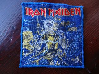 Vintage Official Iron Maiden Live After Death Patch 1985 Heavy Metal Hard Rock