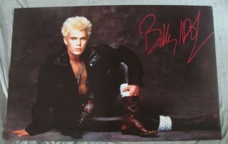 Billy Idol Promo Poster Record Store Promo