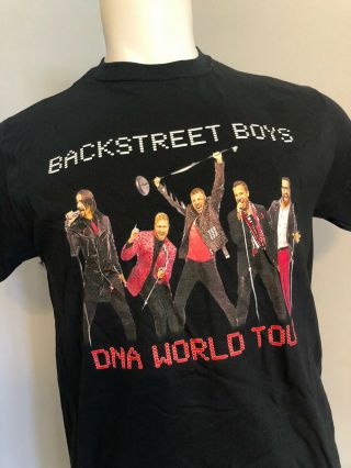 Backstreet Boys Dna World Tour T - Shirt Black Medium Med Womens Girls