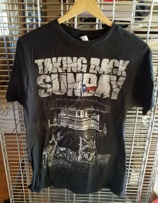 Taking Back Sunday T - Shirt Pre - Owned Medium Prison Tower American Rock Band Ny