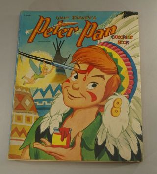 1952 Peter Pan Walt Disney Coloring Book By Whitman