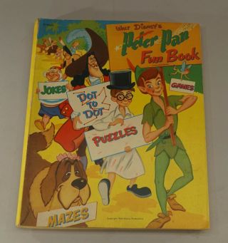 1952 Walt Disney Peter Pan Fun Book / Activity Book