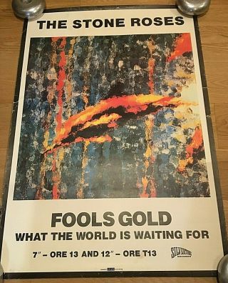 The Stone Roses - Fools Gold - Single Vintage Promo Publicity Band Poster - 1989