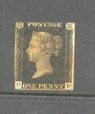 Great Britain,  Victoria,  1840,  One Penny Black Fine