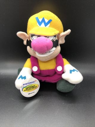 Wario " Mario " Bean Bag Plush Doll - 1997 Vtg Bd&a Nintendo 64 With Tag
