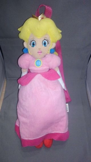 Back Pack Nintendo 16 " Princess Peach Plush