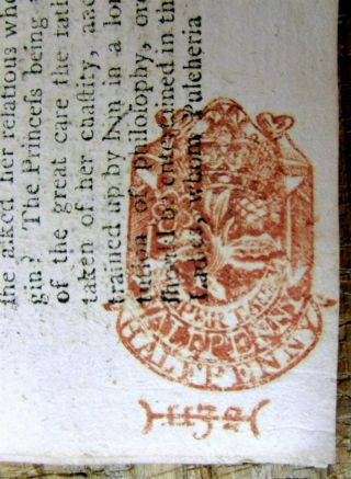 1770 British Newspaper W Red Halfpenny Tax Stamp N Boston Massacre Year