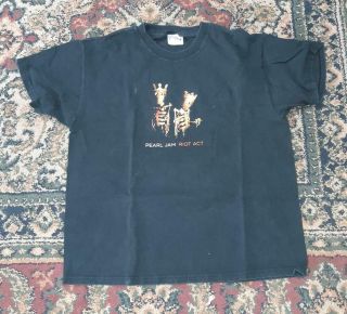Classic Vintage Pearl Jam Concert Riot Act Tour Shirt 2003 Large T - Shirt