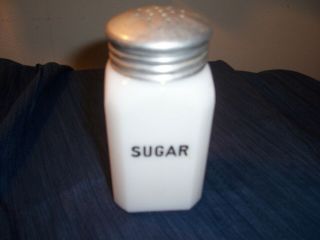 Mckee Tipp Roman Arch White Milk Glass Sugar Shaker Vintage