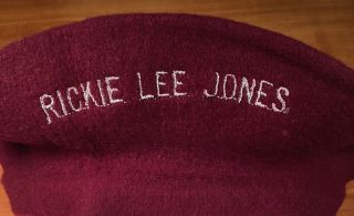 Vintage 1979 Rickie Lee Jones Promotional Embroidered Wool Beret