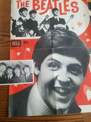 Beatles Vintage Dell Poster And Post Card