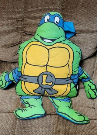 1990 Vintage Teenage Mutant Ninja Turtles Tmnt Leonardo Pillow Pal Plush
