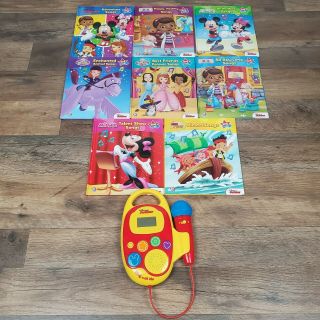 Disney Jr " Sing With Me " Sing - Along Music Player - 8 Books 50 Songs