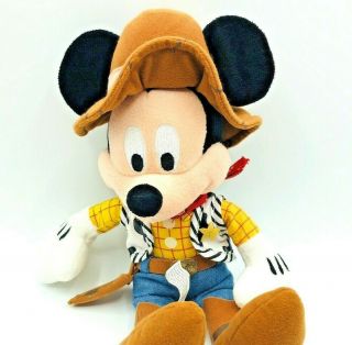 Walt Disney World Mickey Mouse Plush Pixar Toy Story Woody Cowboy Disney Parks