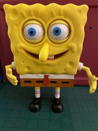 Spongebob Square Pants Talking Toy 9.  5 " Standing Poseable Jointed Great