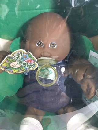 Vintage 1985 Cabbage Patch Black Doll With Birth Certificate