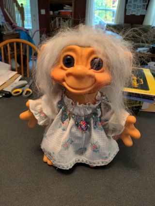 1964 Dam Things Establishment Troll Doll Made In Denmark 11” Dam Troll