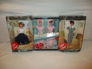 (3) Mattel Barbie I Love Lucy Dolls