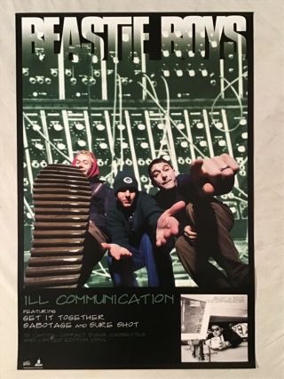 Beastie Boys 1994 Promo Poster Ill Communication Rap Hip Hop