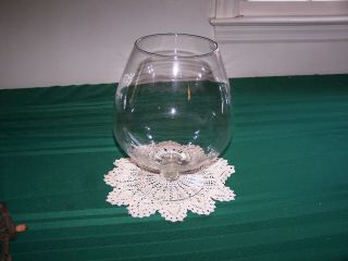 Vintage X Large Clear Glass Brandy Snifter Terrarium Candy Dish - 10 1/2 " High