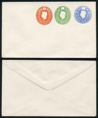 Escp859 Kgvi 4d And 1 1/2d And 1/2d Compound Stamped To Order Envelope