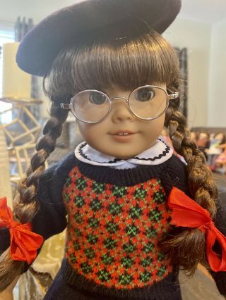 American Girl Doll Molly Mcintire Retired With Glasses & Hat ❤️