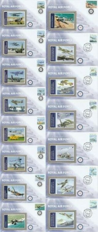 1 April 2008 90th Anniversary Of The Raf Set Of All 15 Benham First Day Covers