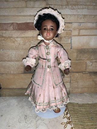 11.  5” Black Antique Simon And Halbig Bisque Head Doll Mold 1248 2