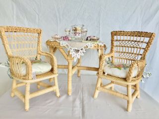 American Girl Samantha Table Chairs & Victorian Birthday Set - Vintage Early 90s