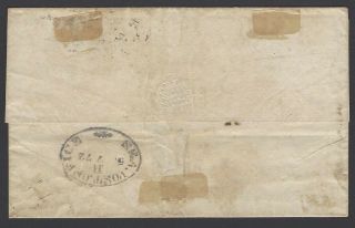 GB QV 3d plate 6 strip of 3 SG 103 on cover to India with oval SEA P O bs 2