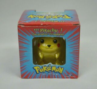 Vintage Pokemon Decorative Ornament Official Nintendo Pikachu 25 Box