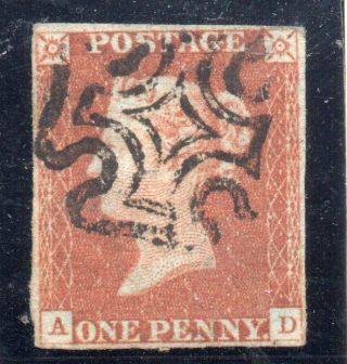 One Penny Red,  S.  G.  8,  Plate Twelve,  " State Two Bs1f ",  Lettered,  A.  D.