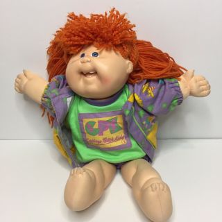 1988 Xavier Roberts Coleco Growing Hair Cabbage Patch Doll Red Head Vintage