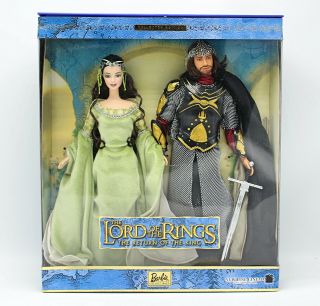 Lord Of The Rings Barbie & Ken As Arwen & Aragorn Return Of The King Gift Set