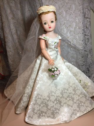 Cissy Doll Inspired Bridal Gown,  Slip,  Bouquet And Veil No Doll