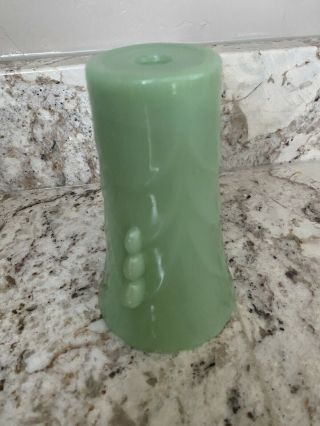 Pr Vintage Jadeite Art Deco Jade Green Glass Bud Vase Jadeite 3