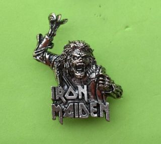 Iron Maiden Eddie Hooks In You Pin Badge Rock Music Heavy Metal 1990