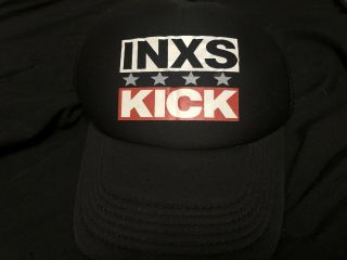 Inxs Kick Rock Band Hat Cap Vintage 80’s Adjustable Trucker Hat